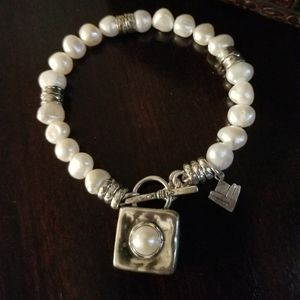 Silpada Sterling Silver Pearl Bracelet